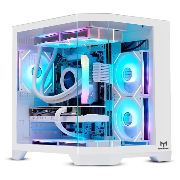 Gabinete Gamer Neptune Mini MetalRed M4 Sem Fans Branco