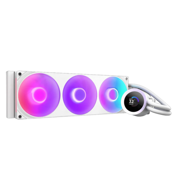Water Cooler NZXT Kraken Eite 360 RGB com 3 Fans Branco RL-KR36E-W2