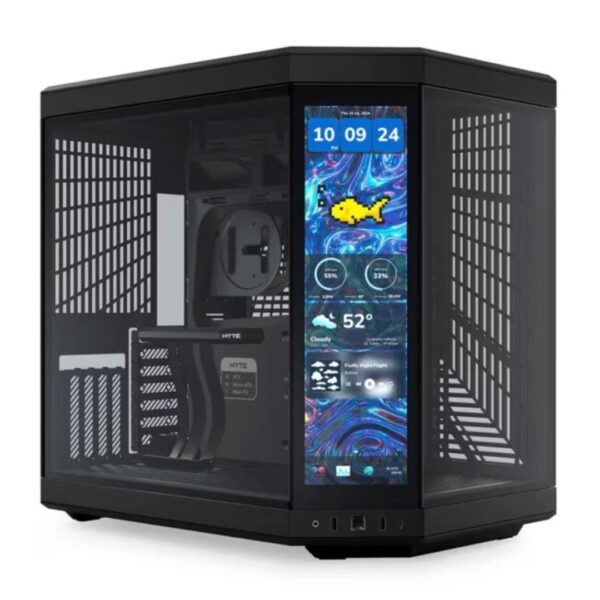 Gabinete Gamer HYTE Y70 Touch Mid Tower Infinite Black com Display Touchscreen 14.9" Vidro Temperado
