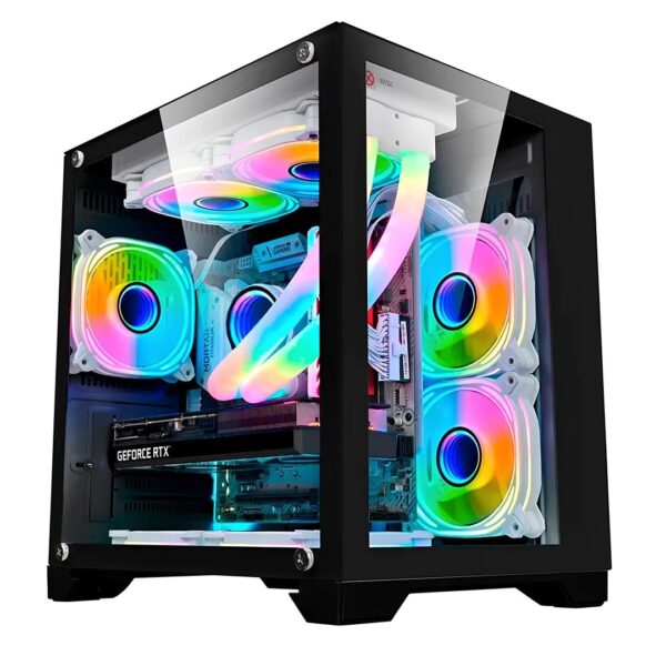 Gabinete Gamer Aquário Orion MetalRed M7 sem Fans - Preto