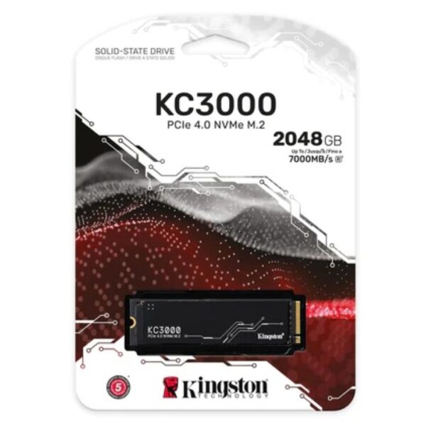 SSD Kingston 2TB KC3000 M.2 2280 Nvme Pcie 4.0 Leitura 7000MB/S Gravacao 7000MB/S - SKC3000D/2048G