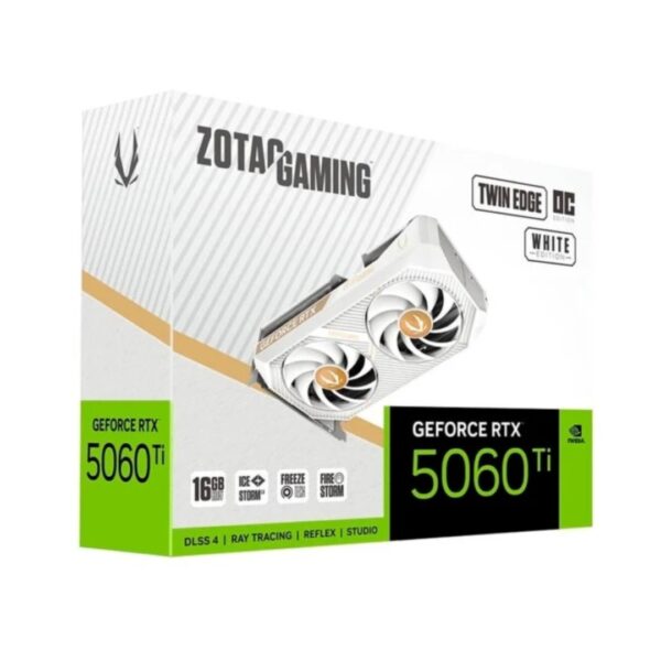 GPU NV RTX5060TI 16GB TWIN EDGE OC White ED GDDR7 128BITS ZOTAC ZT-B50620Q-10M