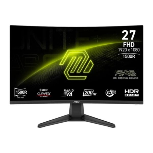 Monitor 27" MSi MAG 276CF E20 FULL HD 1920X1080 200HZ 0.5MS 9S6-3CE11M-026