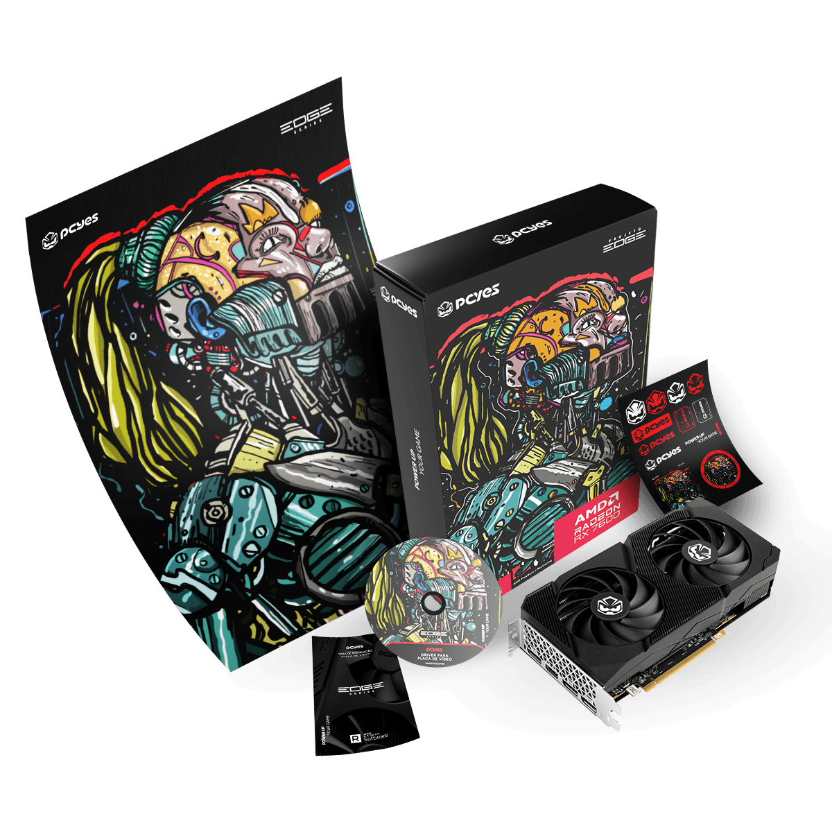 Placa de Vídeo AMD Radeon RX 7600 8GB GDDR6 128-Bits Projeto Edge Dual Fan - PVR760008GBPEDFV02 - Imagem 6
