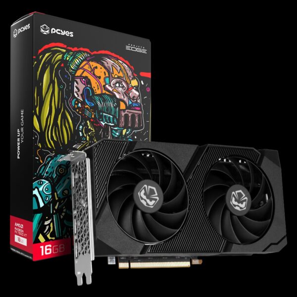 Placa de Vídeo AMD Radeon RX 7600 XT 16GB GDDR6 128-Bits PCYes Projeto Edge Dual Fan - PVR760016GBPEDF